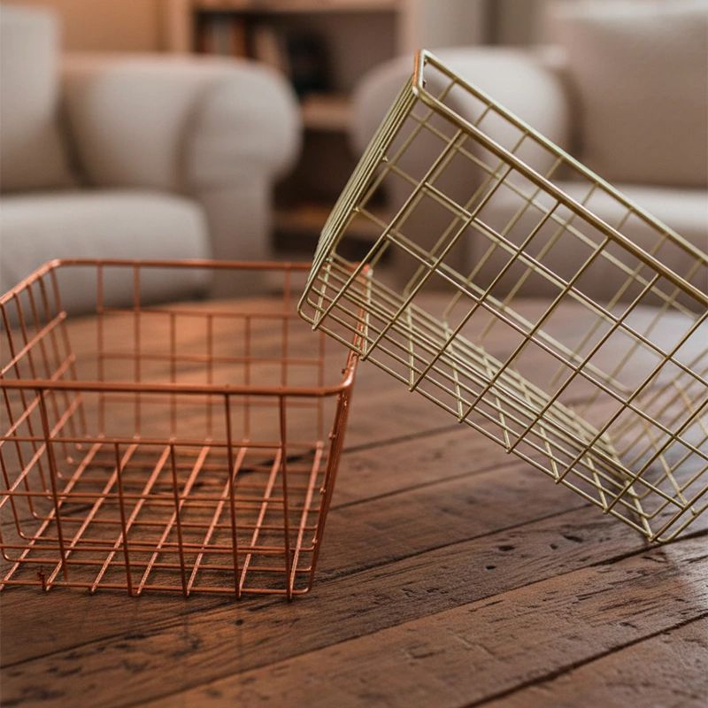 Canasto Organizador Metálico Deco