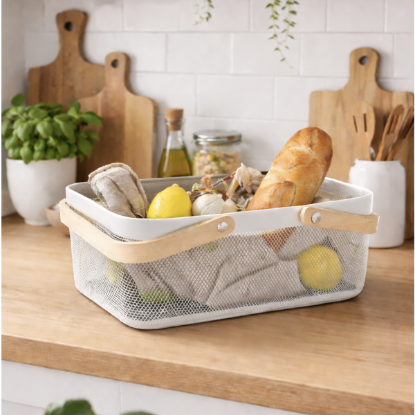 Canasto metal rectangular 35*22*16