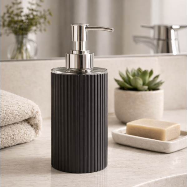 Dispenser de jabón rayitas negro