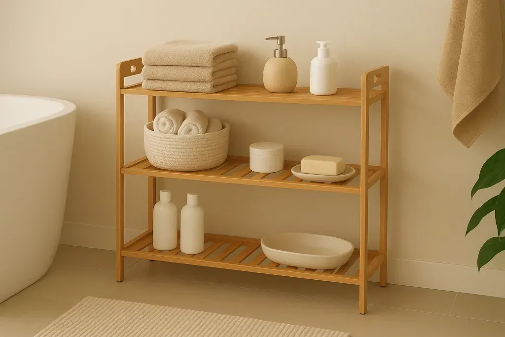 ESTANTERÍA 3 PISOS / ZAPATERO BAMBU