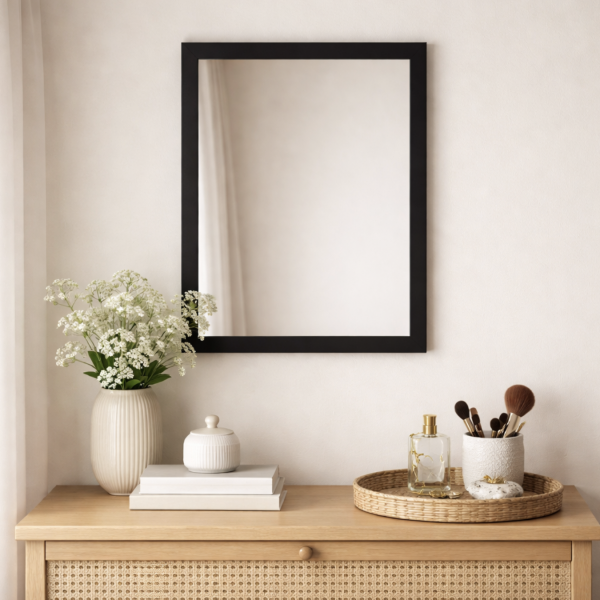 Espejo Rectangular Clásico – 30 x 40 cm (Negro)