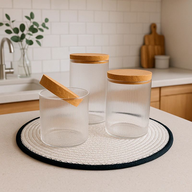 Frasco de Vidrio Deco con Tapa de Corcho