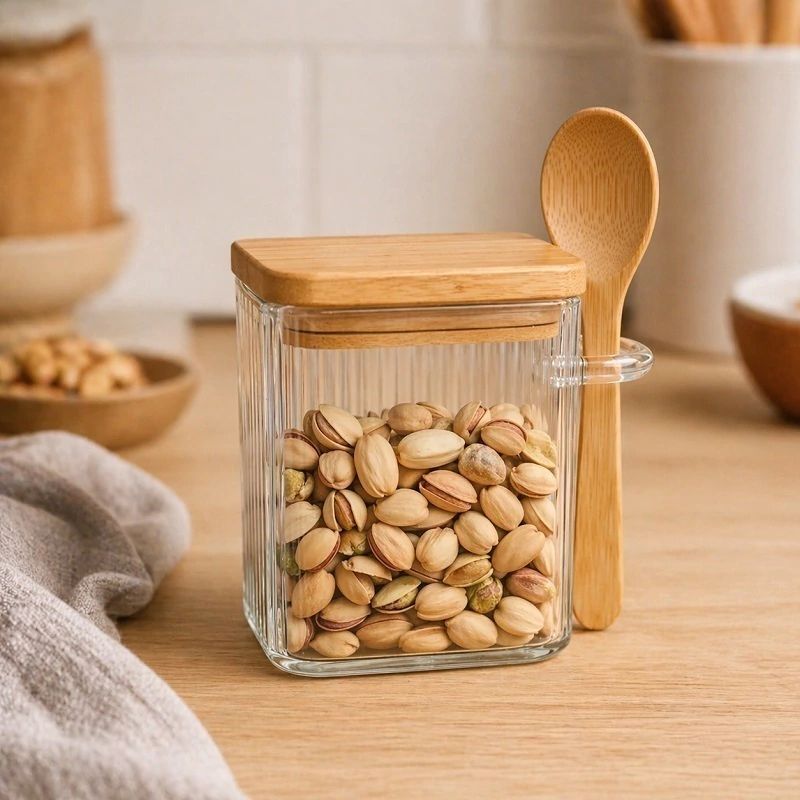 Frasco de Vidrio Hermético Chico con Tapa