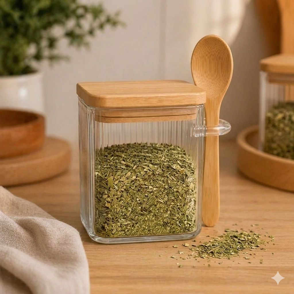 Frasco de Vidrio Hermético Mediano con Tapa