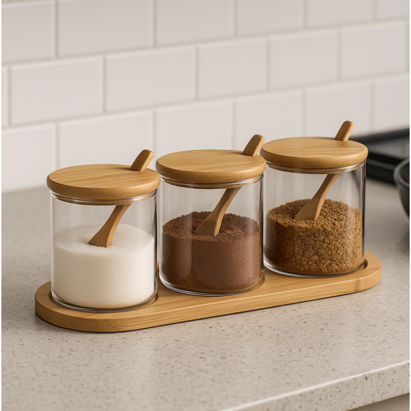 Frascos c/cuchara set x 3