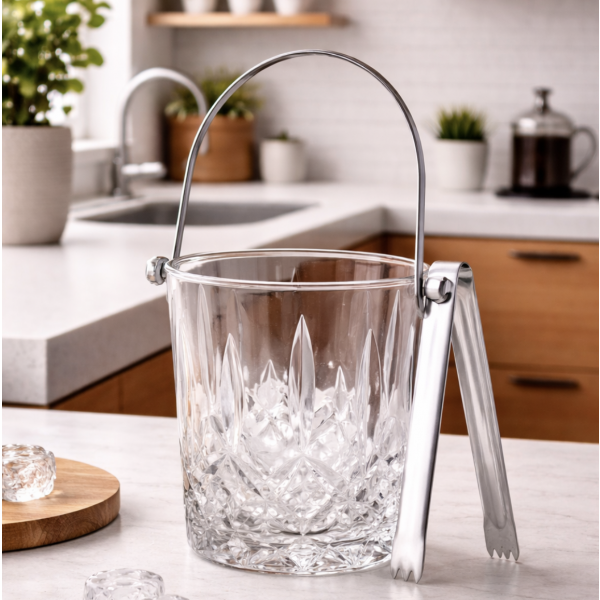 Hielera de vidrio con pinza – 980 ml