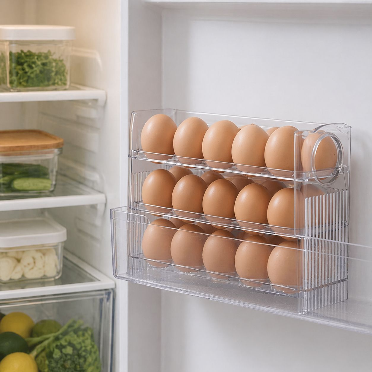 Huevera Acrílica 3 Niveles Diseño Vertical