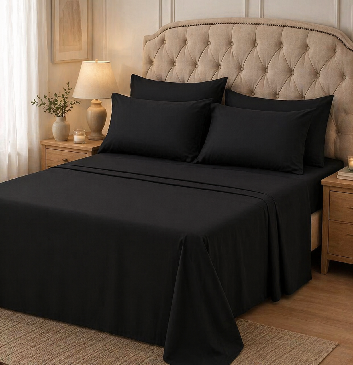 Juego De Sabana Queen 600h Onix