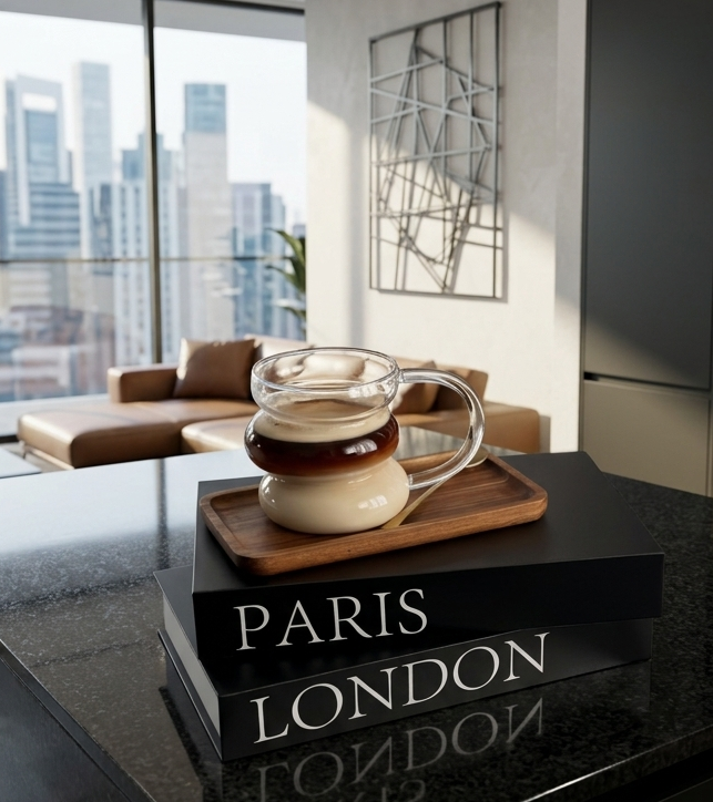 Libro de cartón decorativo negro