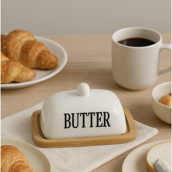 Mantequera Butter Ceramica & Madera