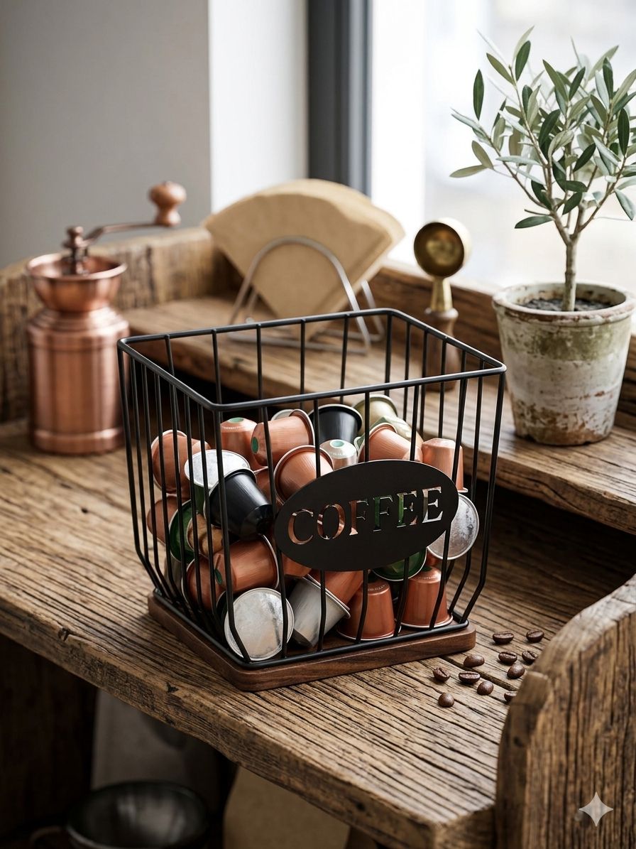 Porta cápsulas de aluminio