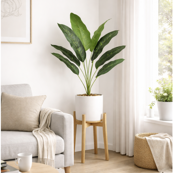 Planta Artificial de 64 cm con Maceta Blanca