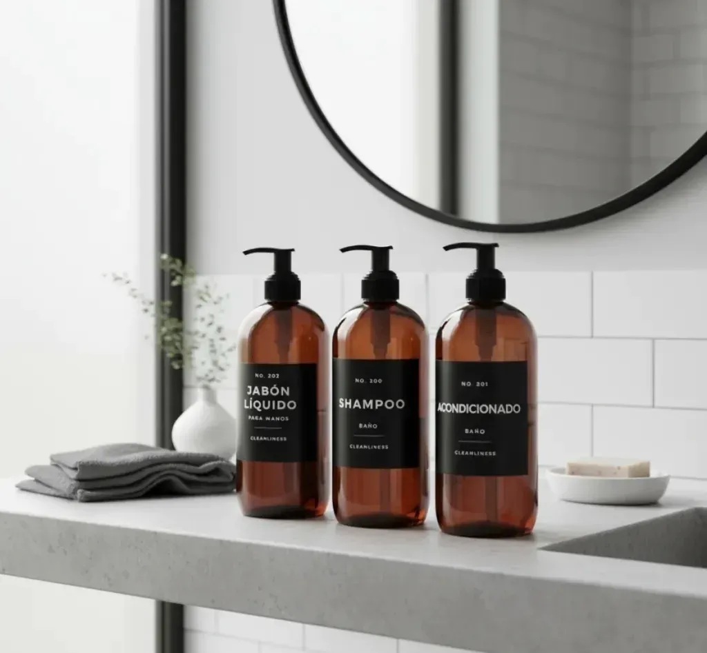 SET ÁMBAR HIGIENE PLÁSTICO X3 black 500 ml