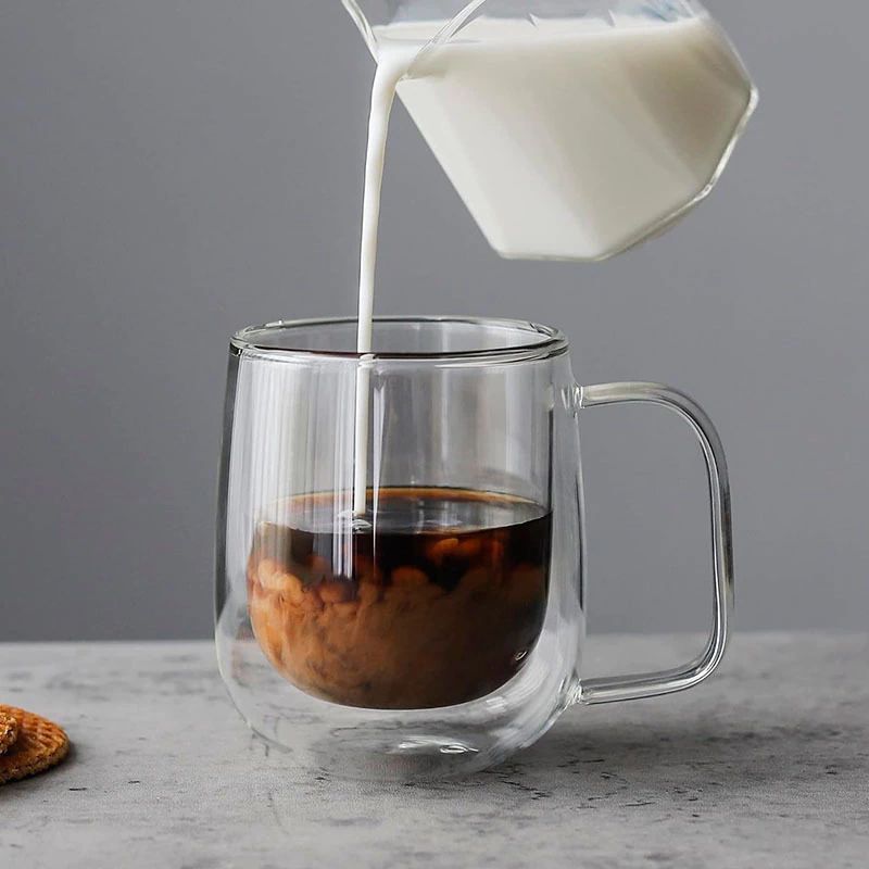 Taza de Vidrio Doble Pared Grande 350ml