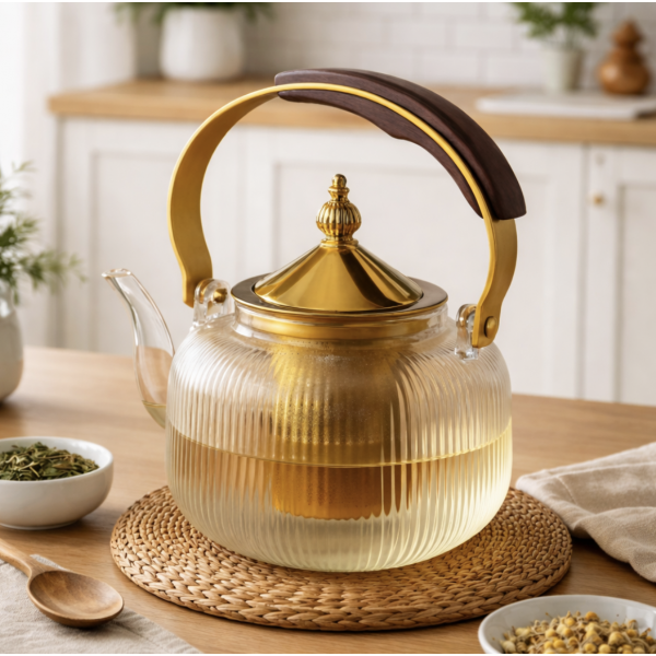 Tetera vidrio con infusor 1300 ml