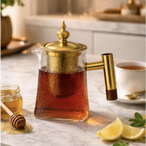 Tetera vidrio con infusor dore 950 ml