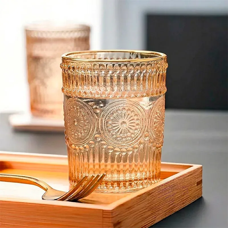 Vaso de Vidrio Sunflower Ámbar 250ml