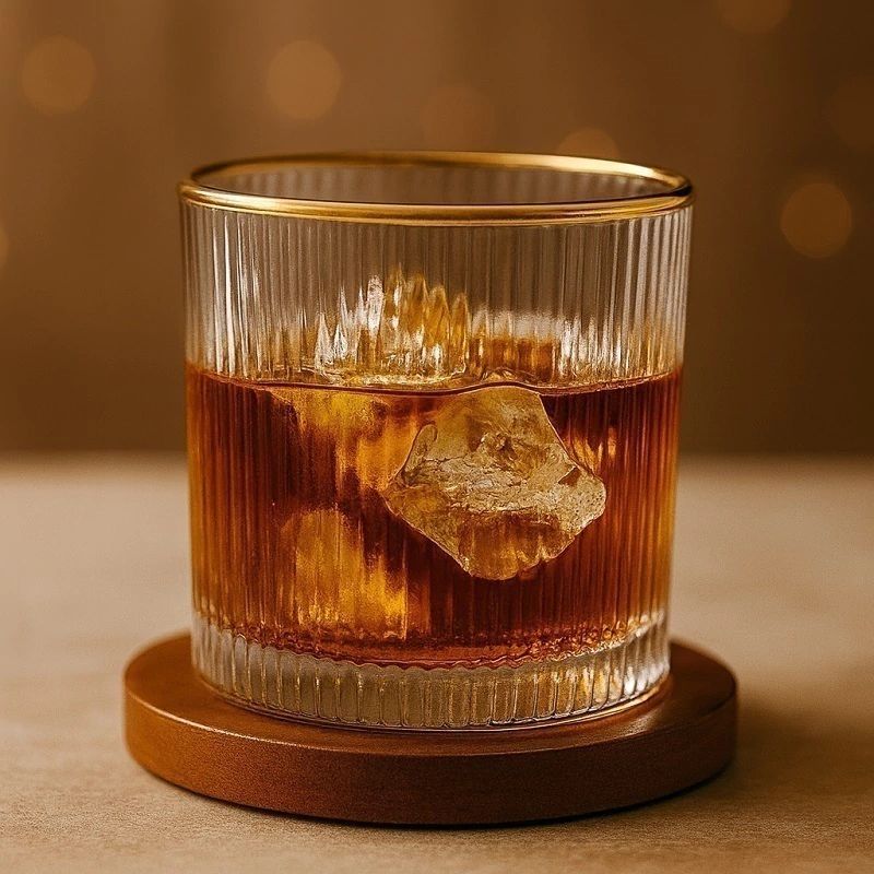 Vaso de Whisky Vidrio Labrado c/ Borde
