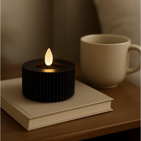 Vela led negra chica