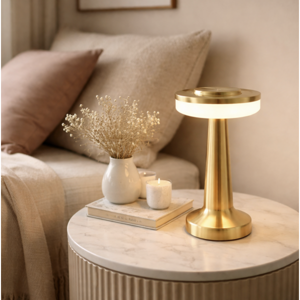 Velador led retro  dorado