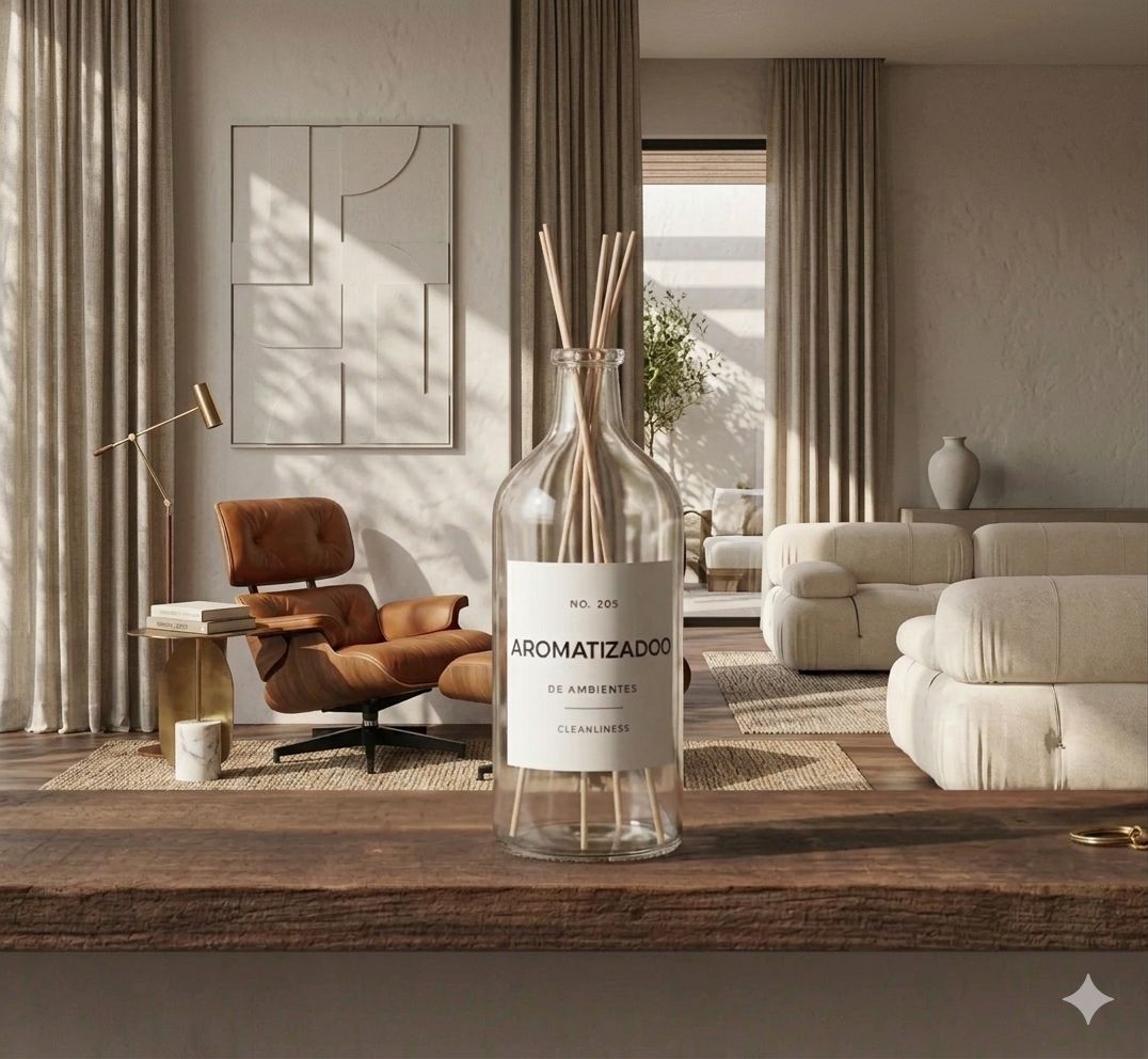 Difusor de Vidrio 500cc con Varillas