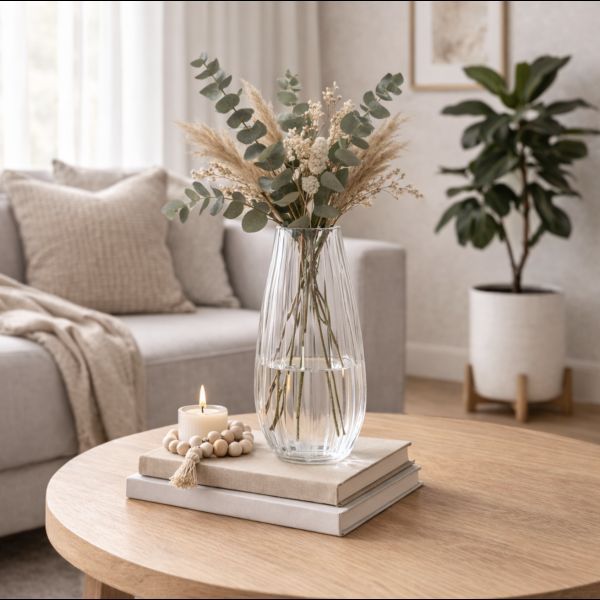 Florero gota Vidrio labrado