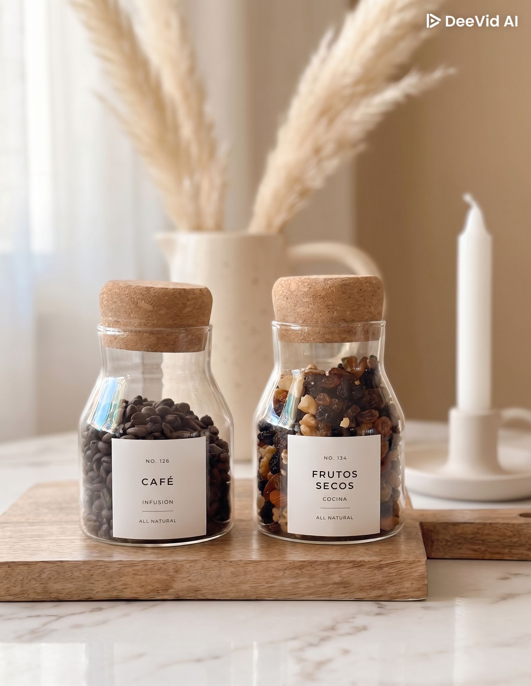 FRASCO VIDRIO 500 ml CON TAPÓN DE CORCHO x UNIDAD