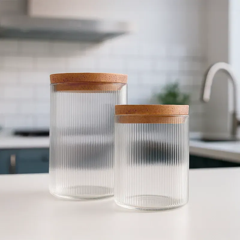 Frasco de Vidrio Deco con Tapa de Corcho