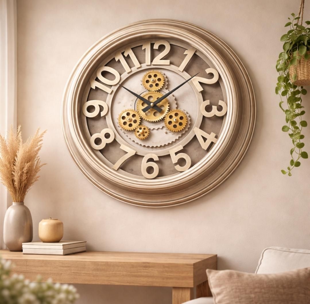 Reloj de pared engranajes