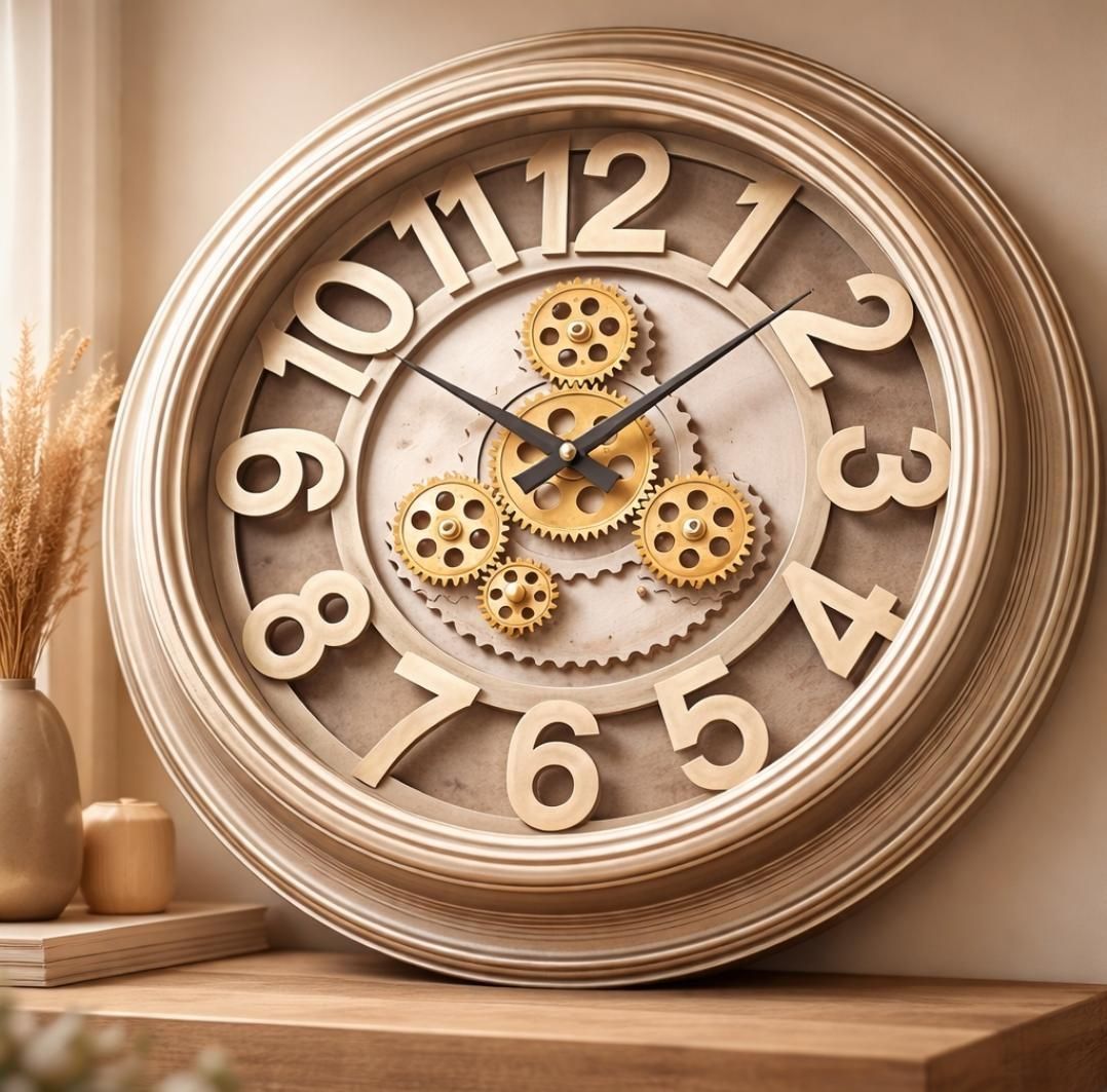 Reloj de pared engranajes