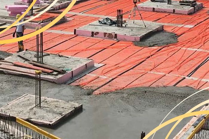 Installación mallas para geotermía