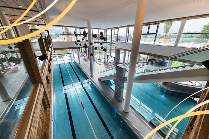 Zona de wellness y piscina en Woferlgut