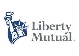 The logo for liberty mutual shows the statue of liberty holding a torch.