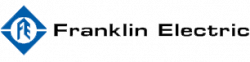 Logo of Franklin Electric featuring a blue diamond icon with the stylized letters 