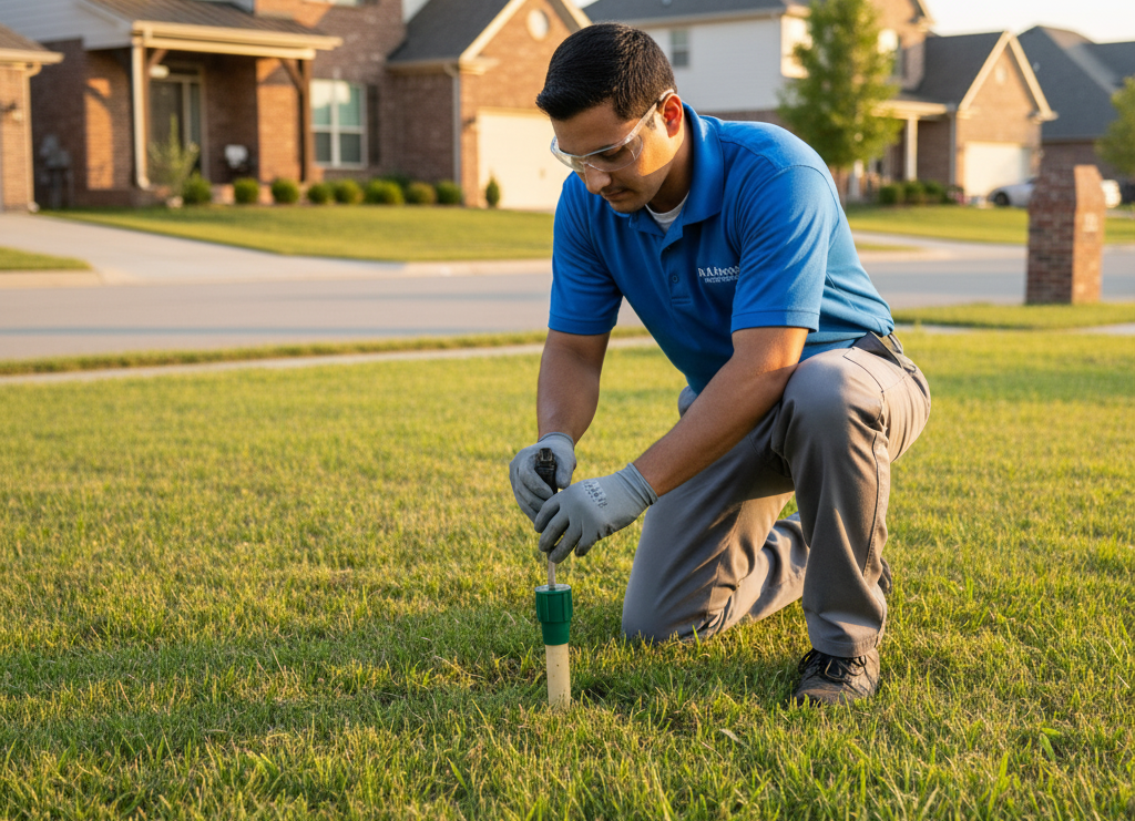 Pest control expert treating for termites in Southlake TX