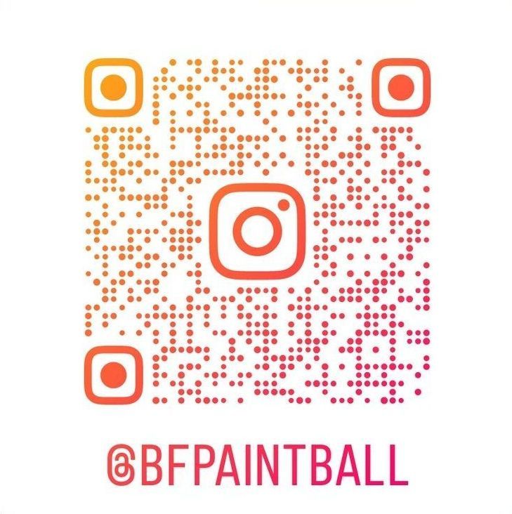 A qr code that says @bfpaintball on it