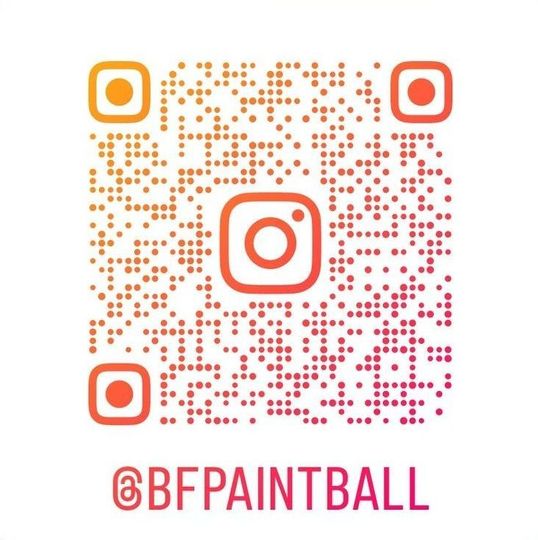 A qr code that says @bfpaintball on it