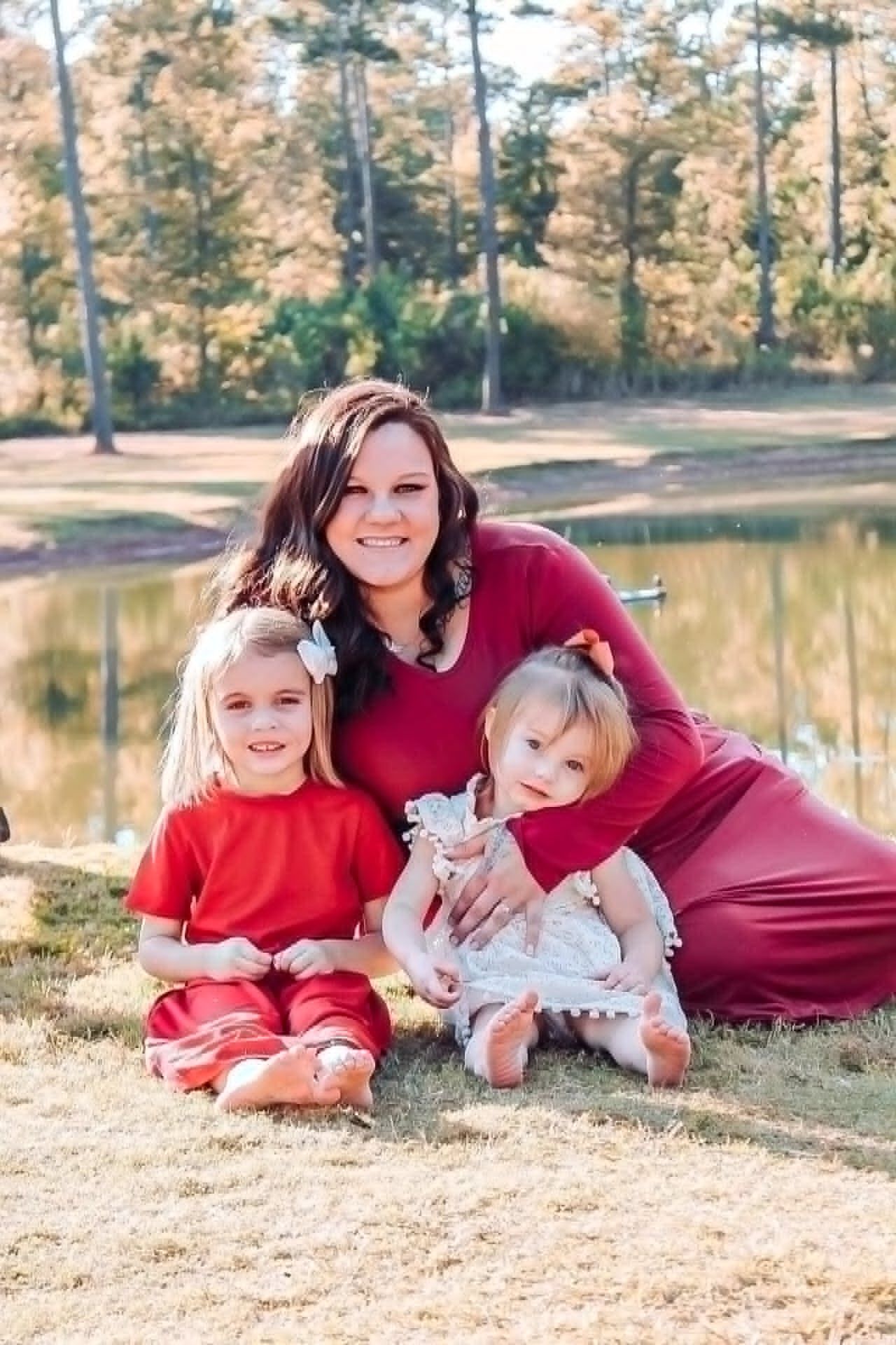 Family photography session in Newnan, GA featuring a mother and child outdoors.