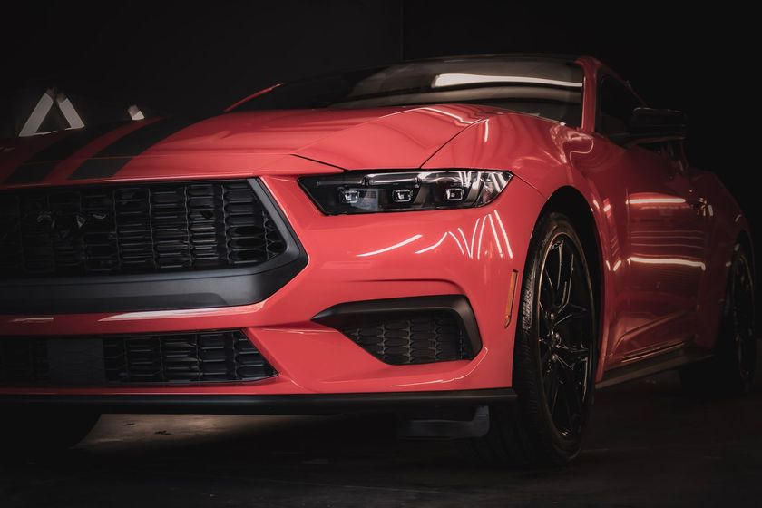 Professional automotive photography shot of a red muscle car – Shine Again Photography Newnan Georgia