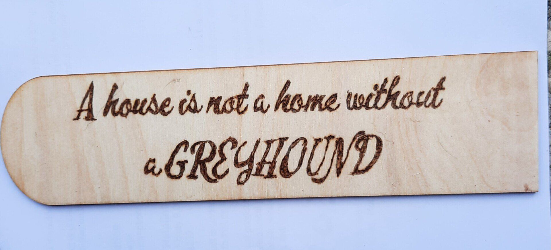 Greyhound, adoption, pet, bookmark, bookmarks, book, books, gifts, reading, wood, pyrography, gift, house, home