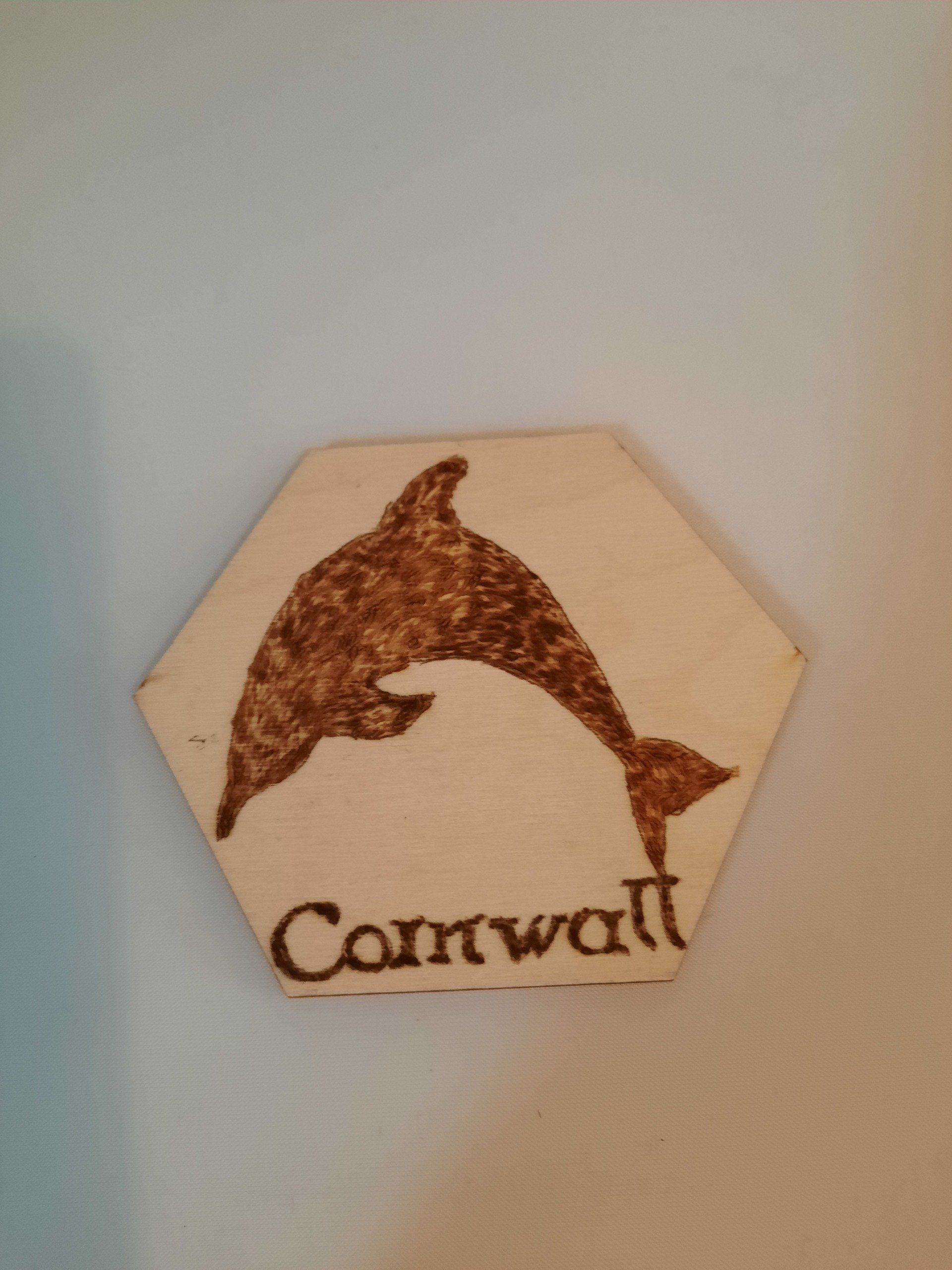 A gift from Cornwall - Magnet for the home - Dolphin