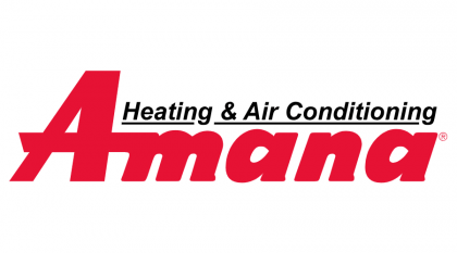 A logo for a company called amana heating and air conditioning