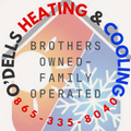 The logo for o ' dell 's heating and cooling