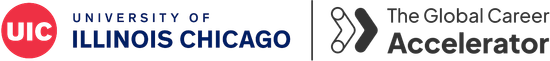 UIC and The Global Career Accelerator logos