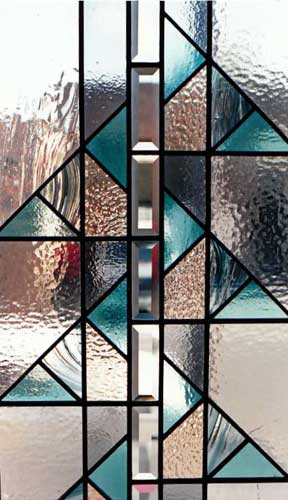 Blue Triangle Design Glass — Hughesdale, VIC — Armadale Stained Glass