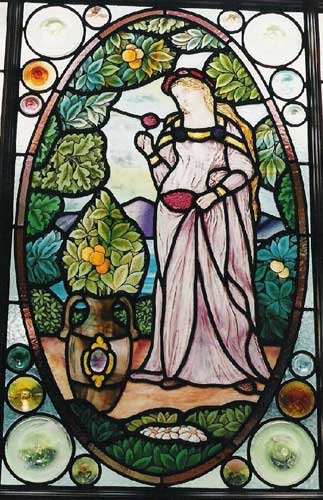Lady Eating Design Window Leadlights — Hughesdale, VIC — Armadale Stained Glass