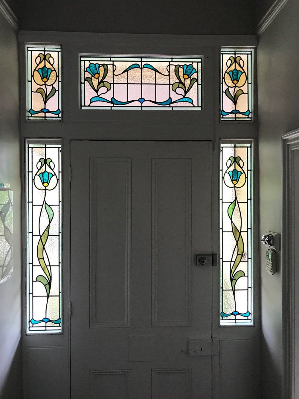 Door Leadlights — Hughesdale, VIC — Armadale Stained Glass