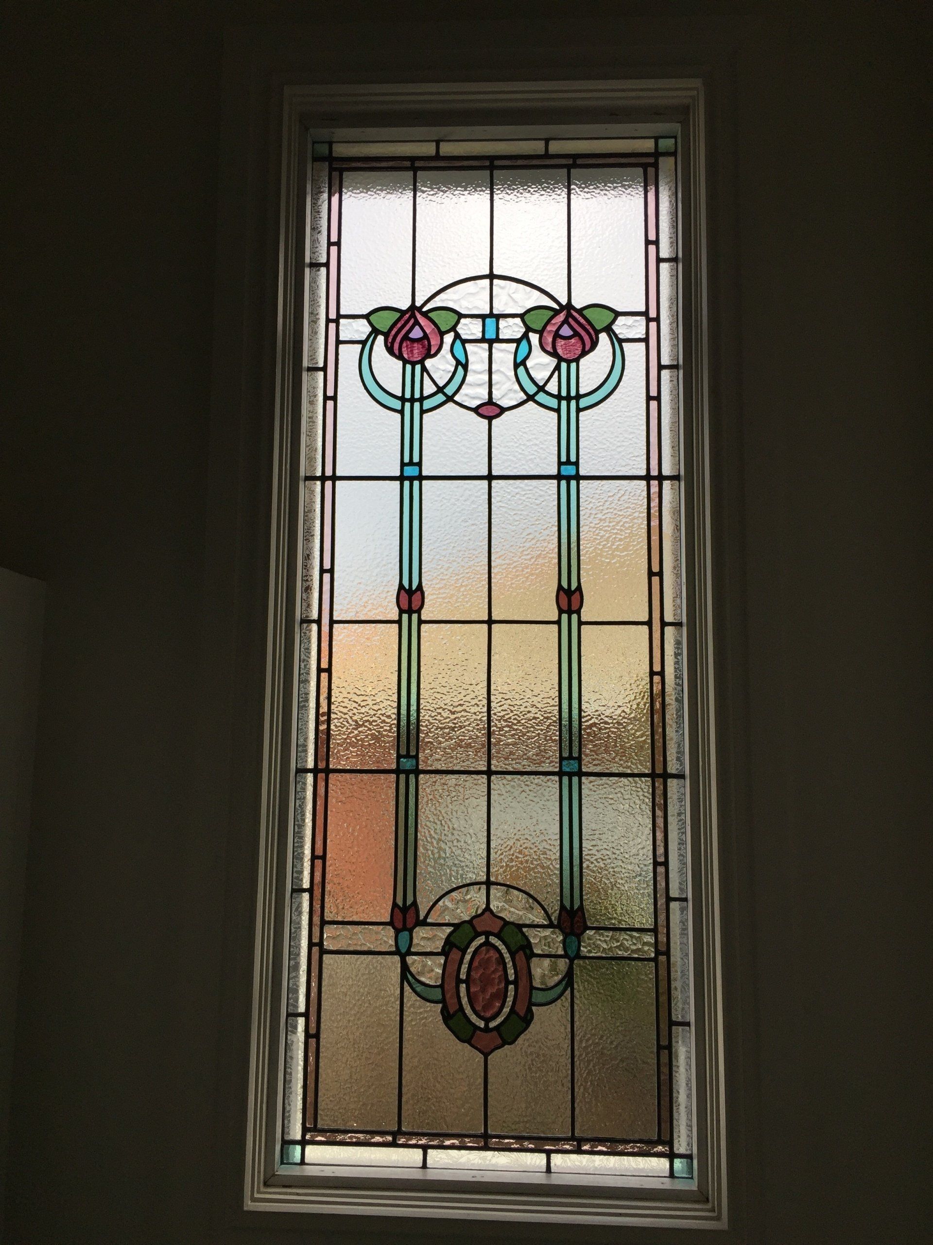 Edwardian Flower Design Leadlights — Hughesdale, VIC — Armadale Stained Glass