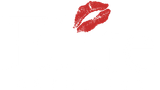 Red lipstick kiss mark on a white background