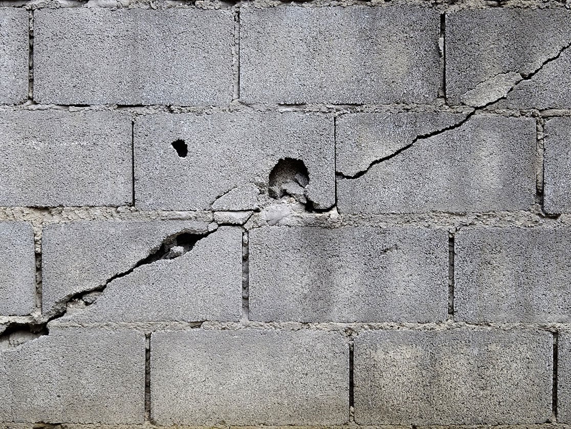 large crack in a foundation needing repair services in Barberton, OH